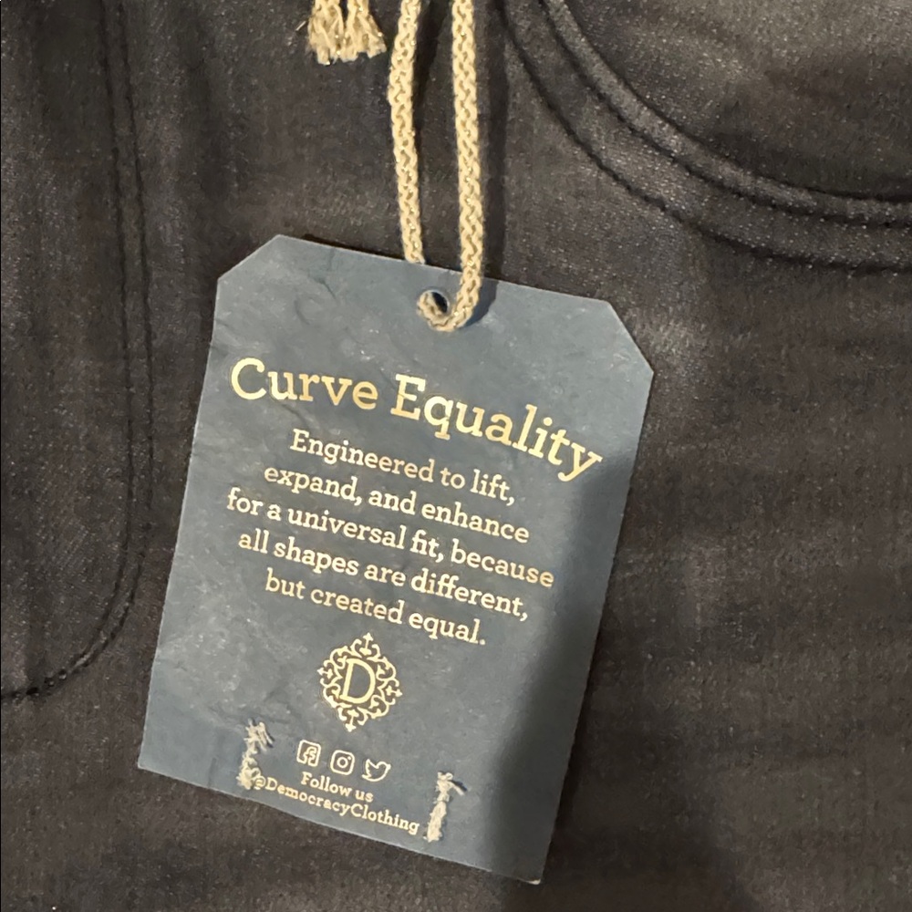 Democracy NWT Ab'solution High Waist Step Hem Ankle Jeans in gray and black - Picture 5 of 13